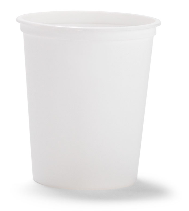 A BPA-Free Food-Grade Container (T31416CP), shown upright on a white background with a soft side shadow. Sold as a case of 1000. Fits lid L314CP only.