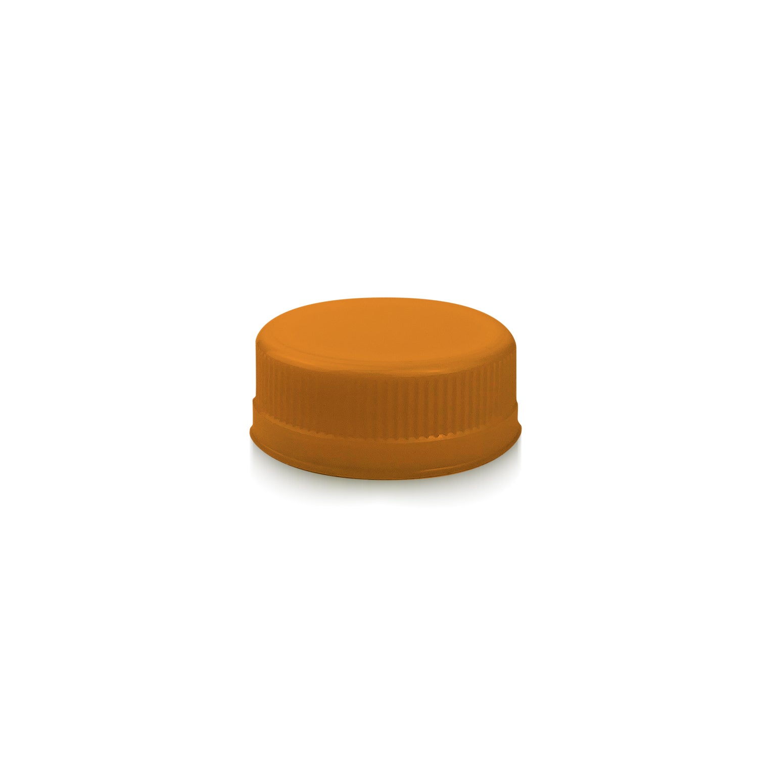 A 38mm HDPE tamper evident screw cap from a case of 100 is shown against a plain white background.