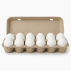 A closed Paper Egg Carton for 12 eggs (Case of 50) is shown against a plain white background.