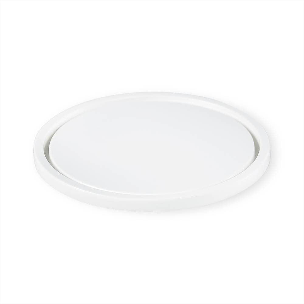 A case of 200 BPA-Free Food-Grade Round Lids (L607) featuring a plain white design with a slight lip around the edge, shown on a white background.