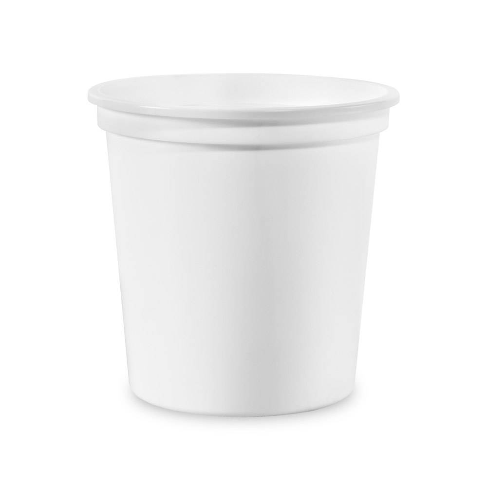 A 16 oz. BPA-free, food-grade, freezer-safe container (T31416FCP) with a wide rim, shown against a white background; case of 600.