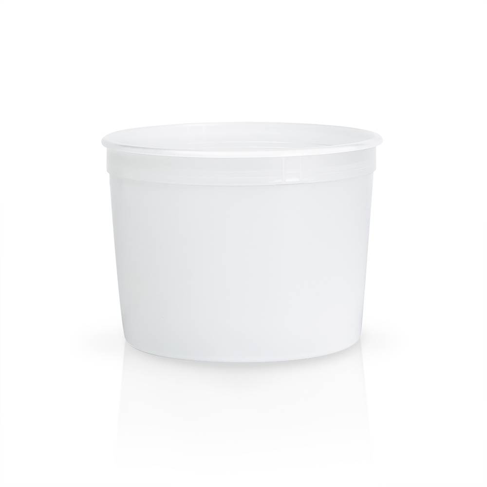 A 1/2 gallon (64 oz.) BPA-free, food-grade plastic container with lid (T60764), shown on a white background; sold in a case of 200.