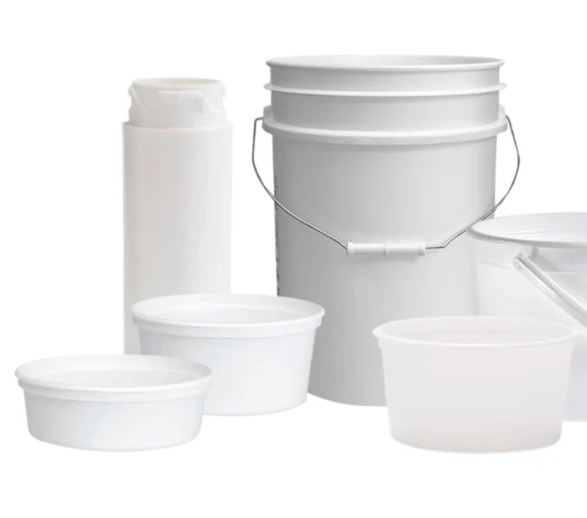 buckets and containers