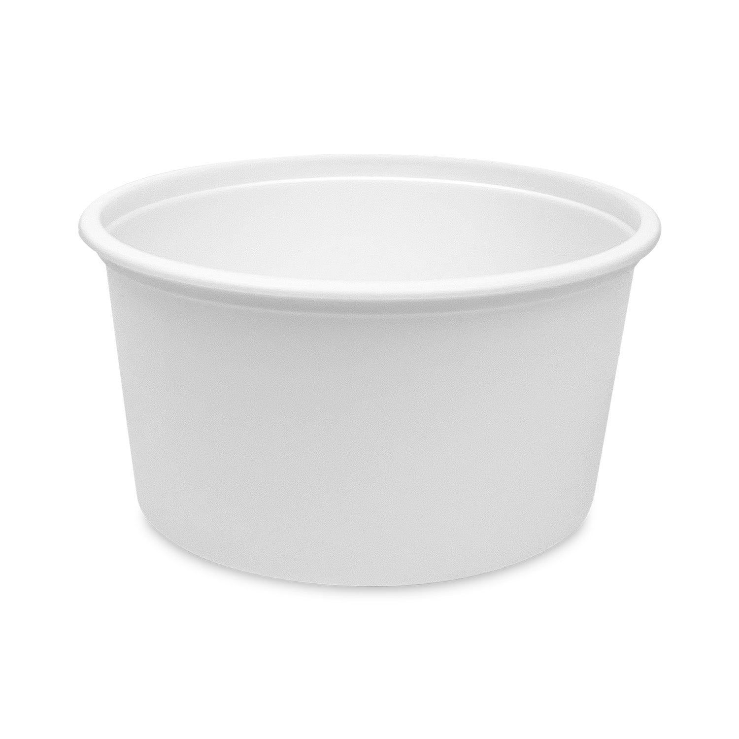A 12 oz. BPA-free food-grade round container (T40912CP) with a slightly flared rim, shown against a white background. Case of 1000.