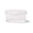 The 12 oz. BPA-Free Food-Grade UniPak Tamper-Evident Round Container (T40412UPTRCP), shown empty with a snap-on lid against a white background. Sold in a case of 500.