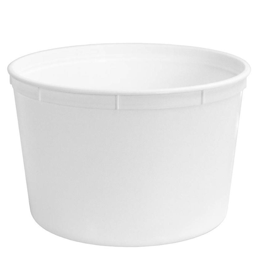 1/2 Gallon (64 OZ) White Round Container