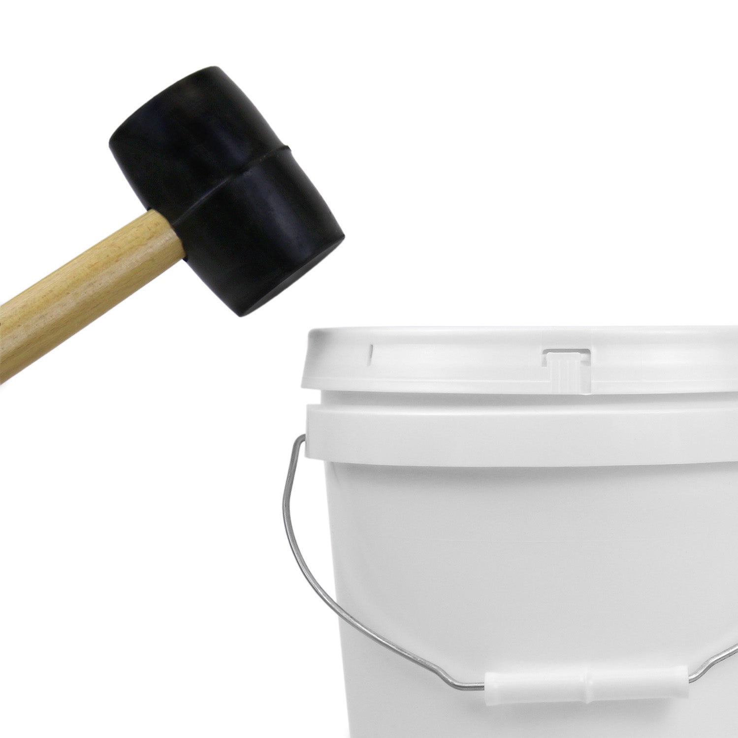 White 2 Gallon 70 Mil Industrial Bucket - 1 Count