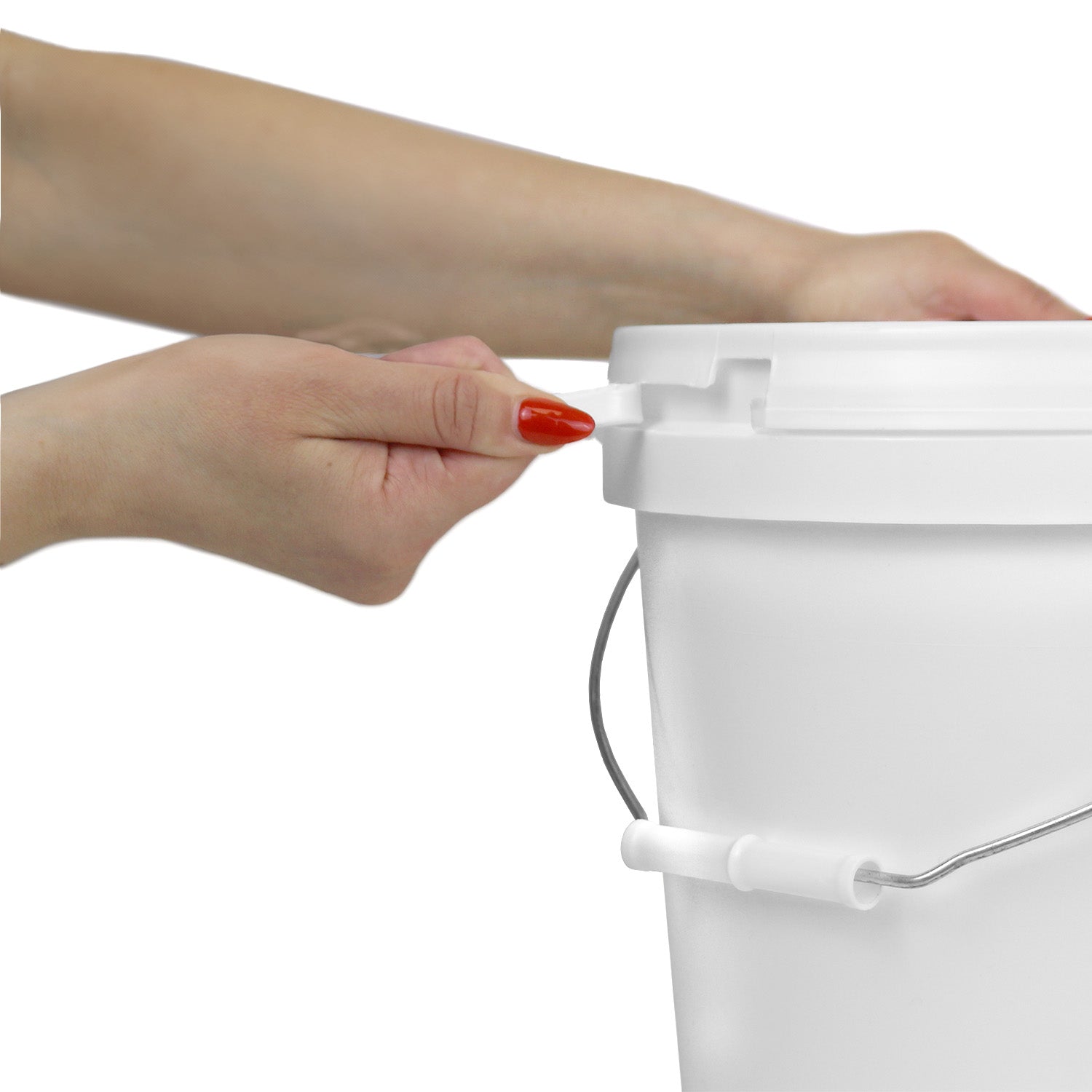 White 2 Gallon 70 Mil Industrial Bucket - 1 Count