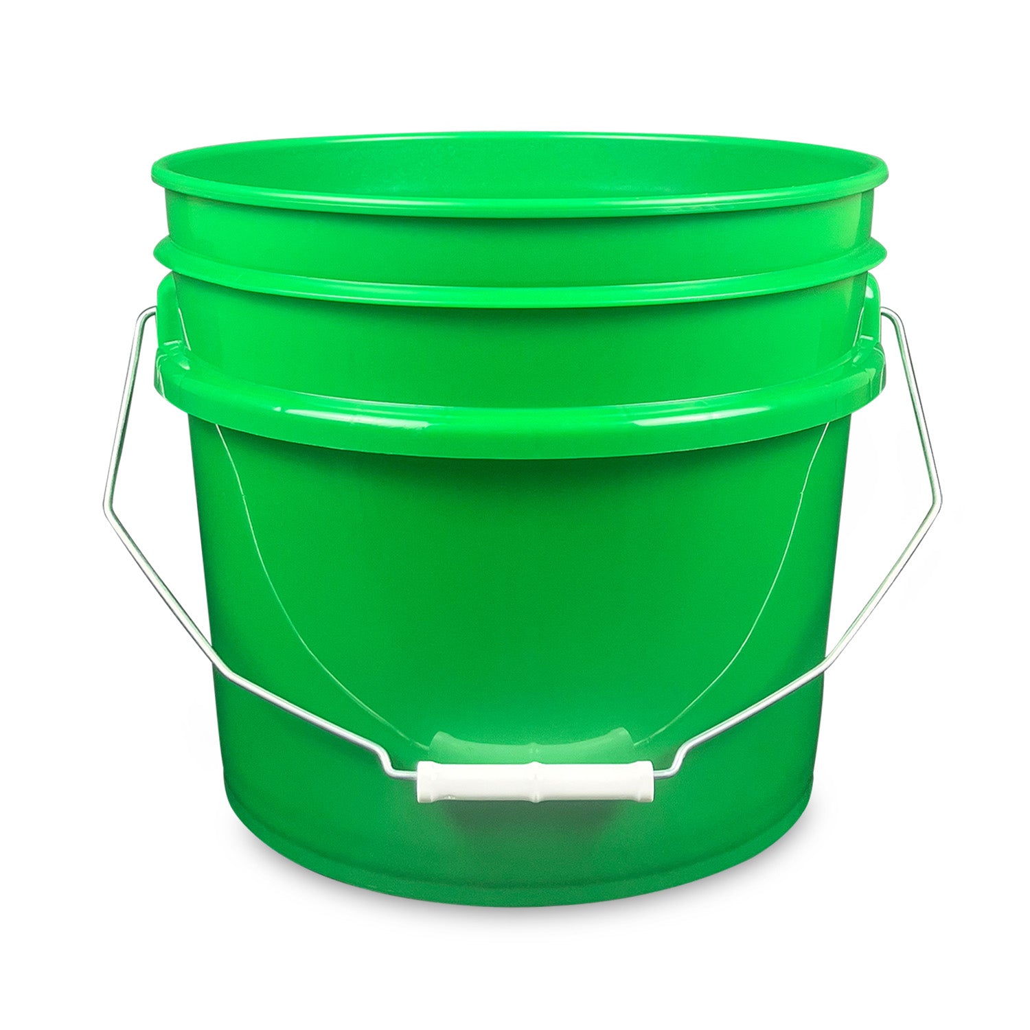 A 3.5-gallon BPA-free food-grade plastic bucket with a wire handle, shown against a plain white background.