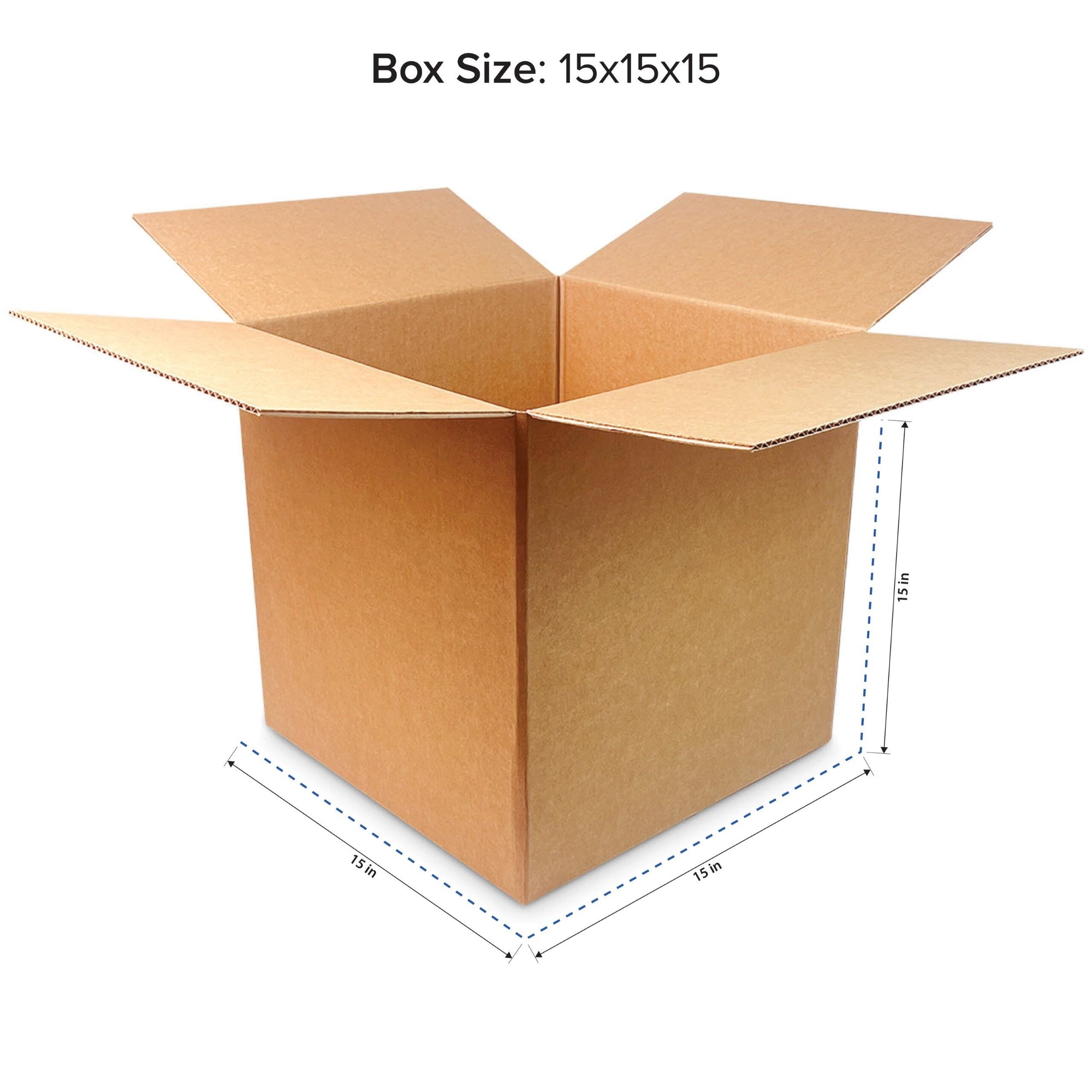 15x15x15 Corrugated Boxes (32 ECT-C) - 25 Pack