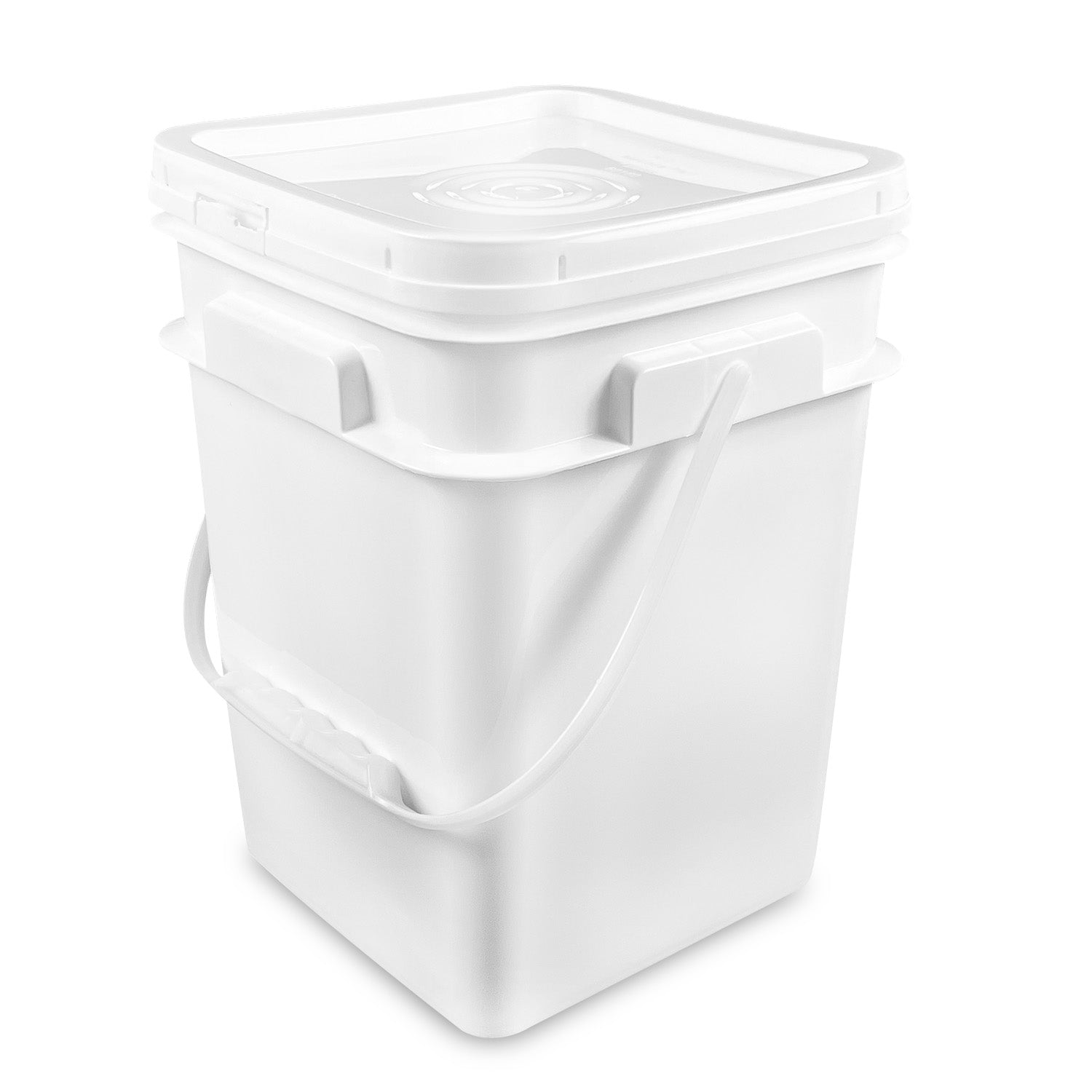 LQ4SQFIGTS - BPA Free Food Grade 4 Gallon Square White Bucket Lid - 1 Count