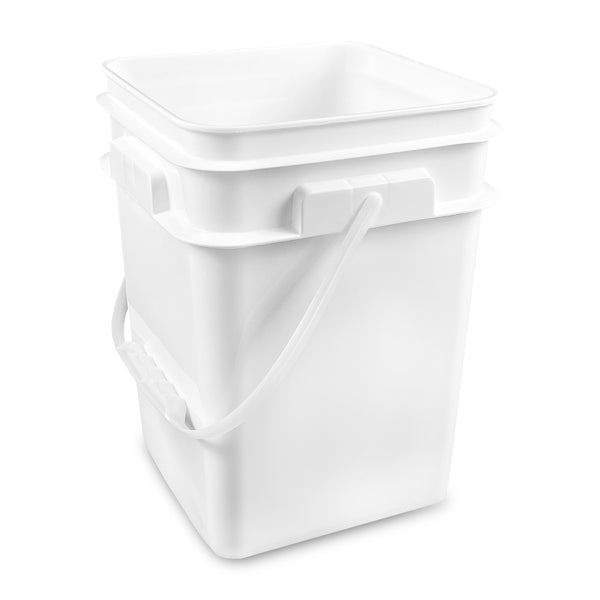 4 Gallon 65 Mil BPA-Free Food-Grade Square Bucket with Plastic Handle - 1 Count