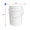 5 gallon bucket dimensions