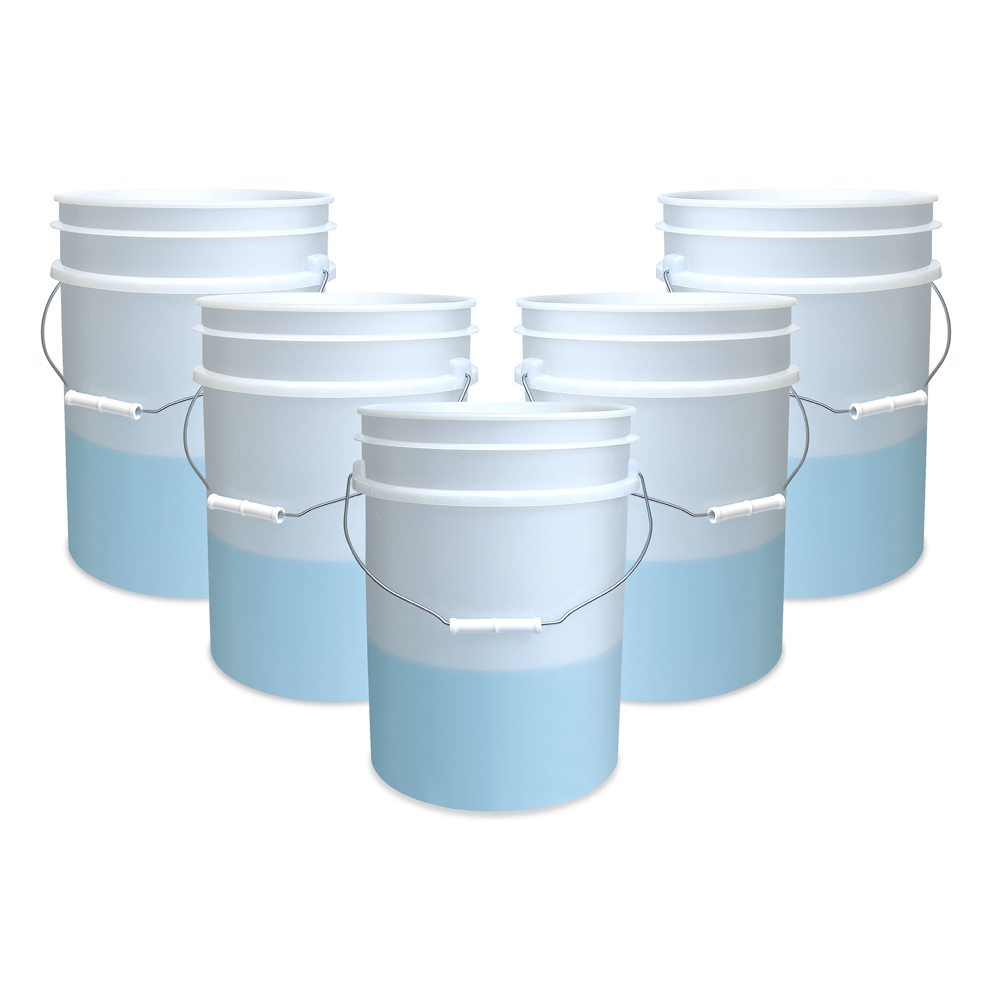 5 Gallon 90 Mil BPA-Free Food-Grade Bucket - 5 Pack