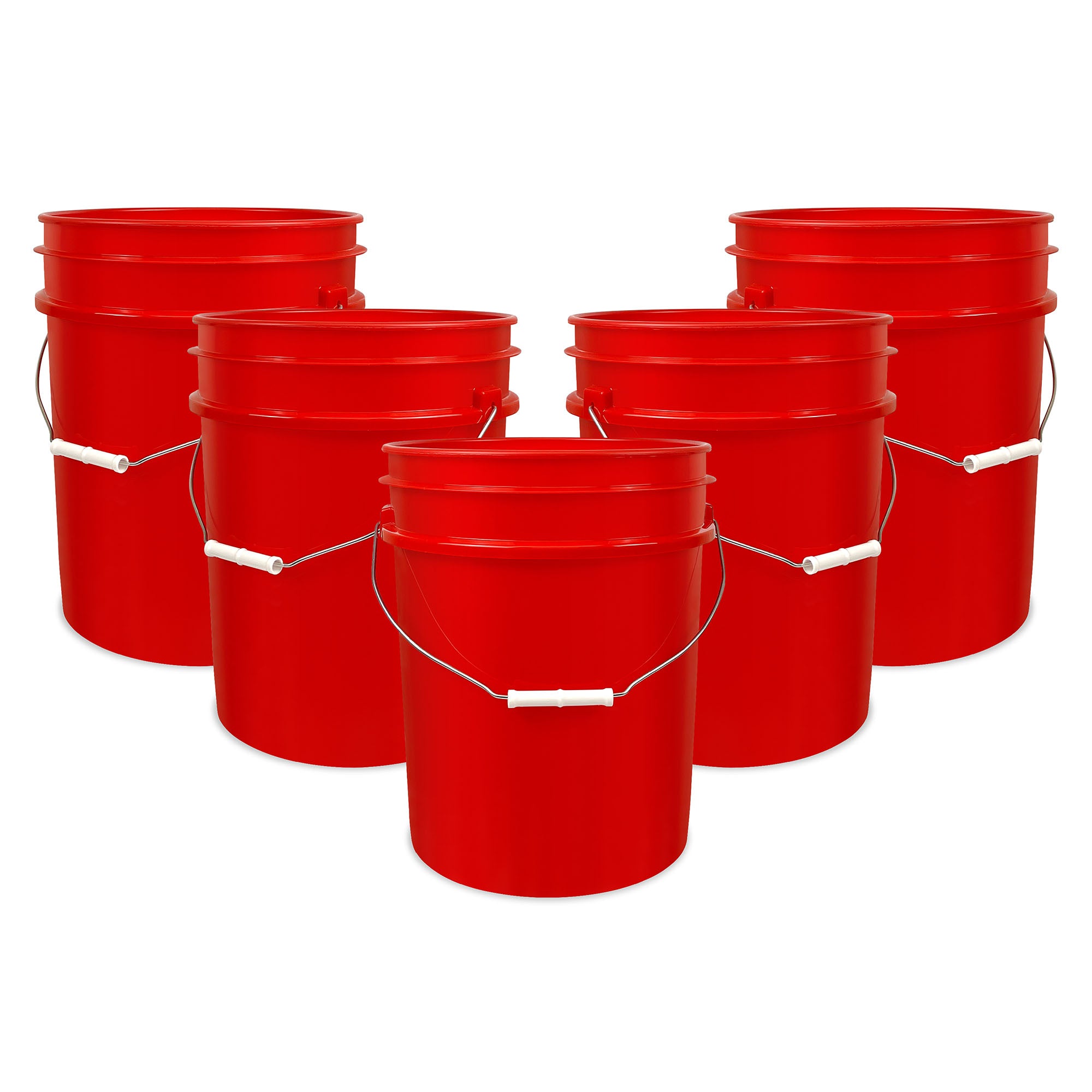 5 Gallon 90 Mil BPA-Free Food-Grade Bucket - 5 Pack