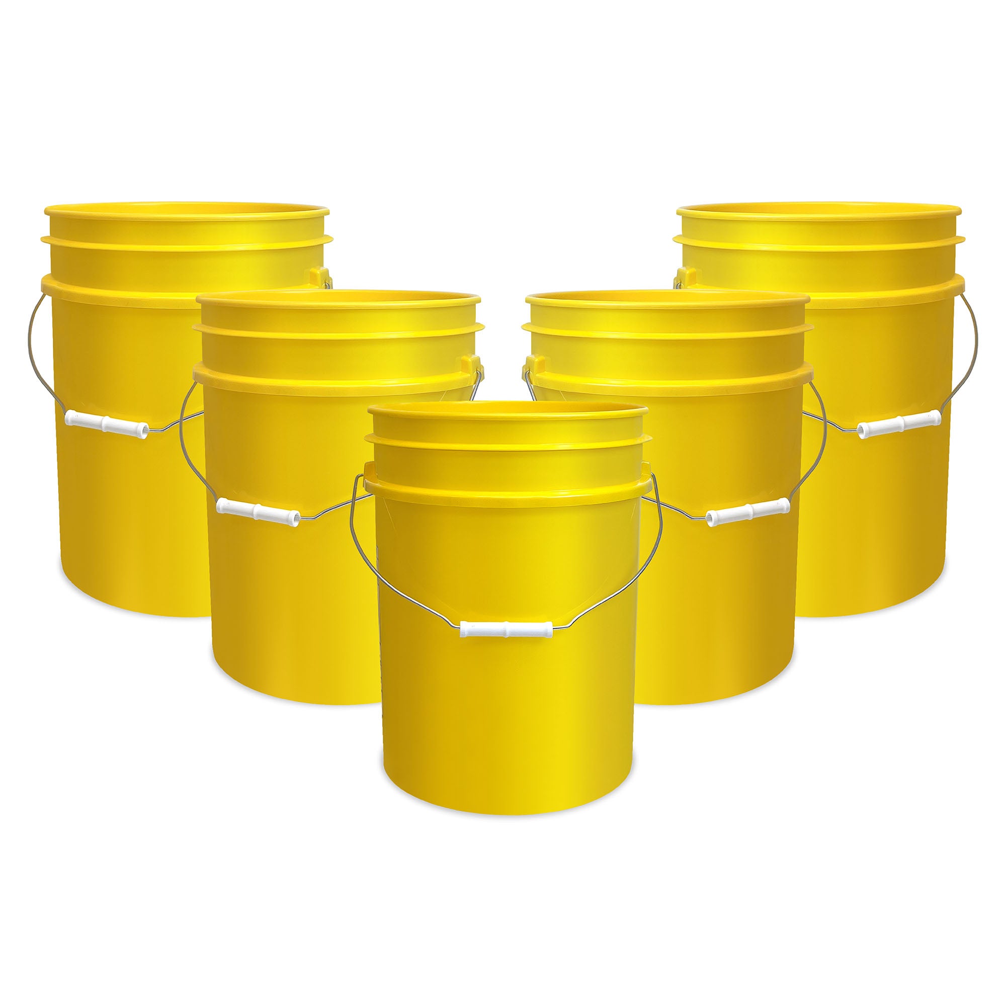 5 Gallon 90 Mil BPA-Free Food-Grade Bucket - 5 Pack
