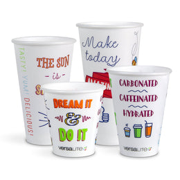 Versalite Polypropylene (PP) Good Day Design Cups for Hot/Cold Drinks - Case of 640-990