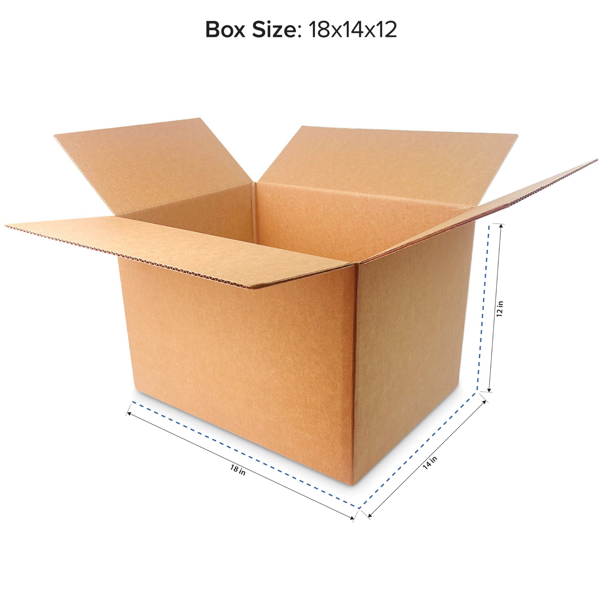 18x14x12 Corrugated Boxes (32 ECT-C) - 25 Pack