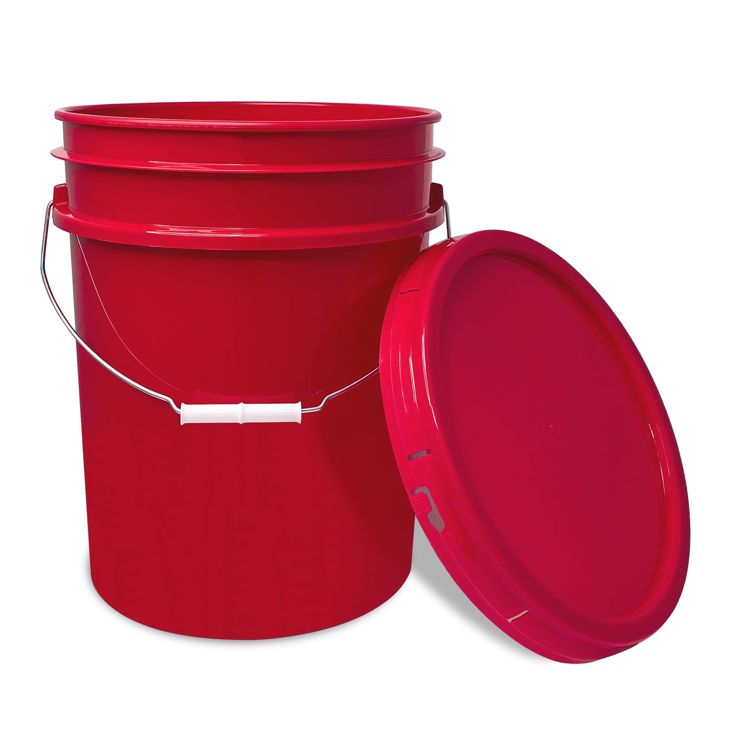 5 Gallon Food-Grade Bucket with Gasketed Tear Strip Lid - 5 Pack (FREE SHIPPING*)