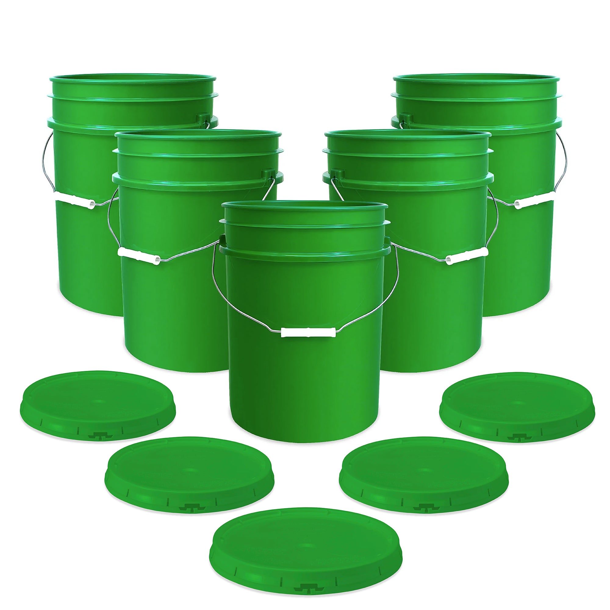 5 Gallon Food-Grade Bucket with Gasketed Tear Strip Lid - 5 Pack (FREE SHIPPING*)