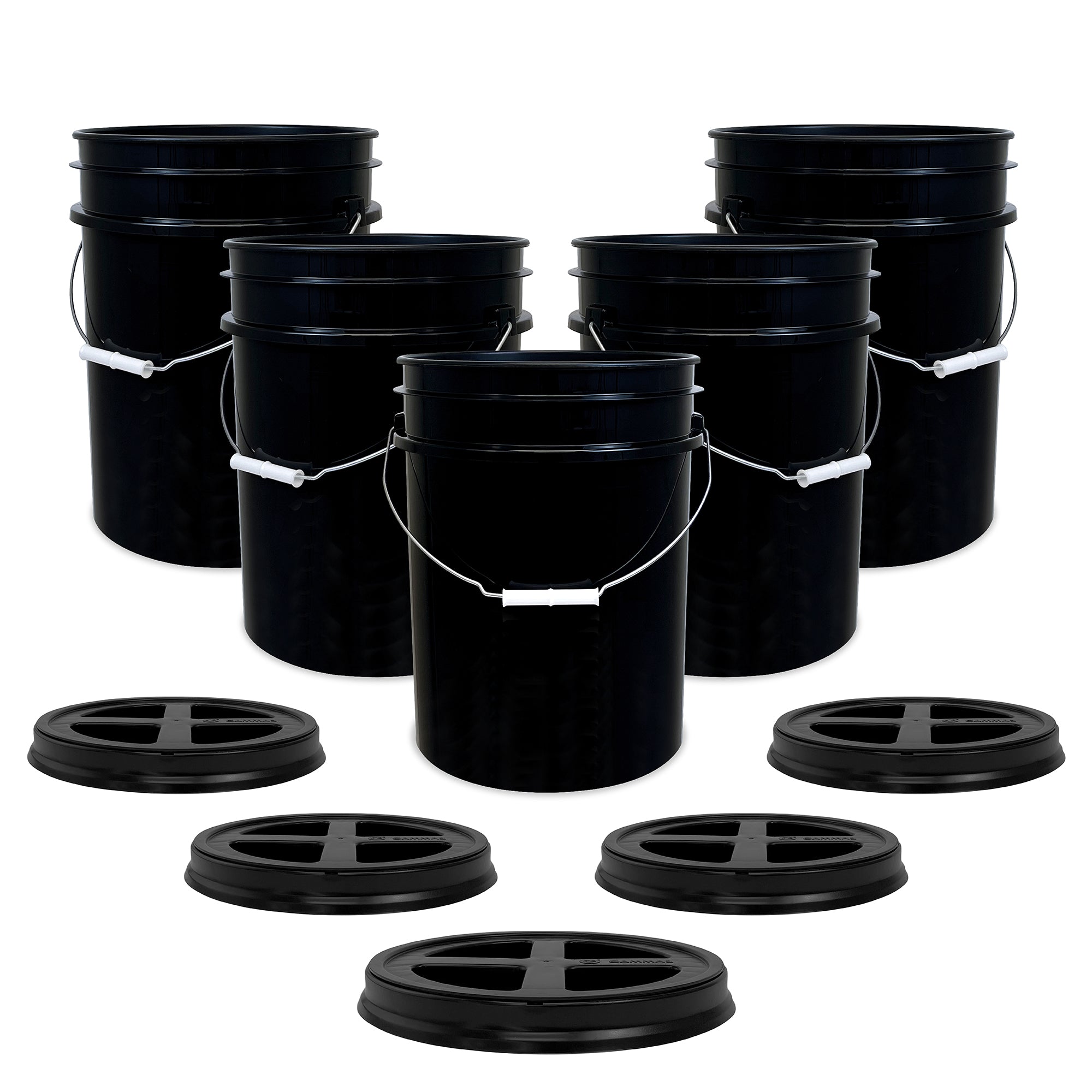 5 Gallon Food-Grade Bucket with Gamma Lid - 5 Pack (FREE SHIPPING*)