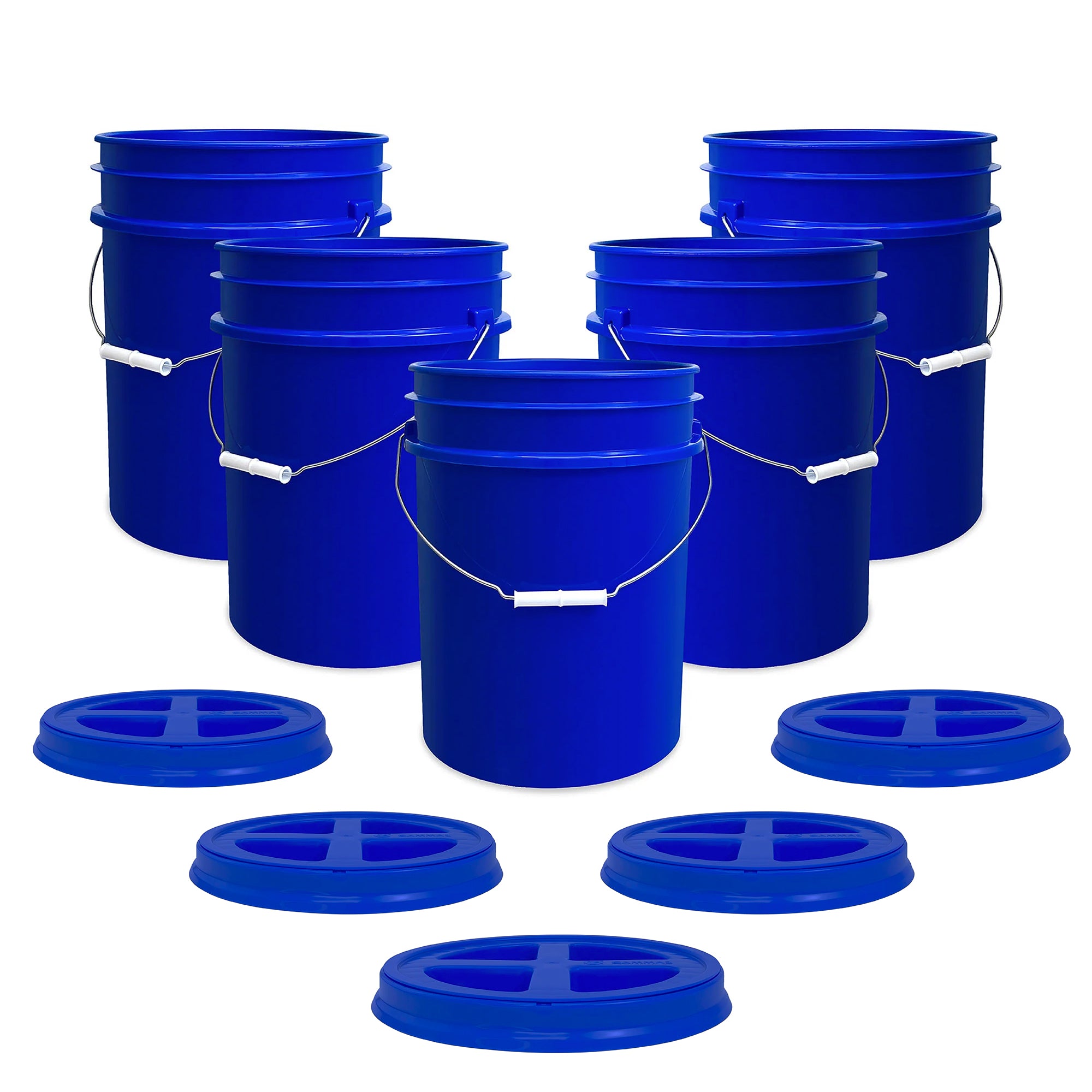 5 Gallon Food-Grade Bucket with Gamma Lid - 5 Pack (FREE SHIPPING*)