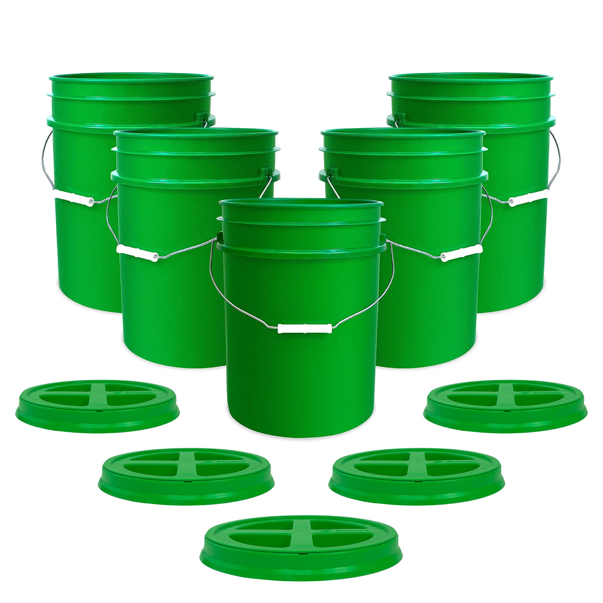 5 Gallon Food-Grade Bucket with Gamma Lid - 5 Pack (FREE SHIPPING*)