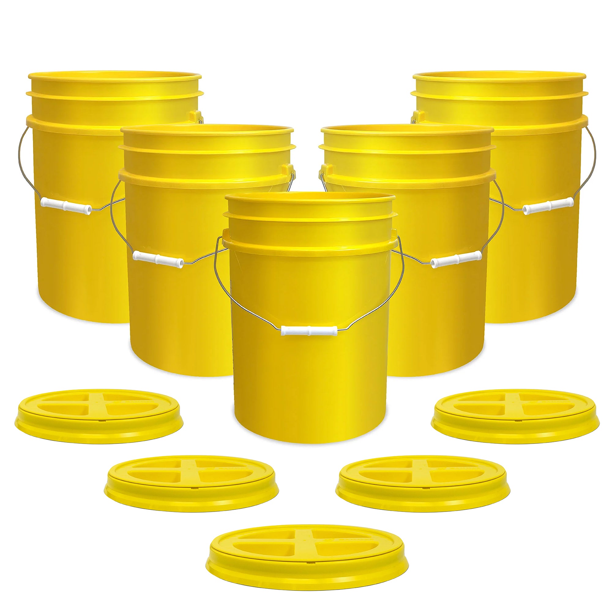 5 Gallon Food-Grade Bucket with Gamma Lid - 5 Pack (FREE SHIPPING*)
