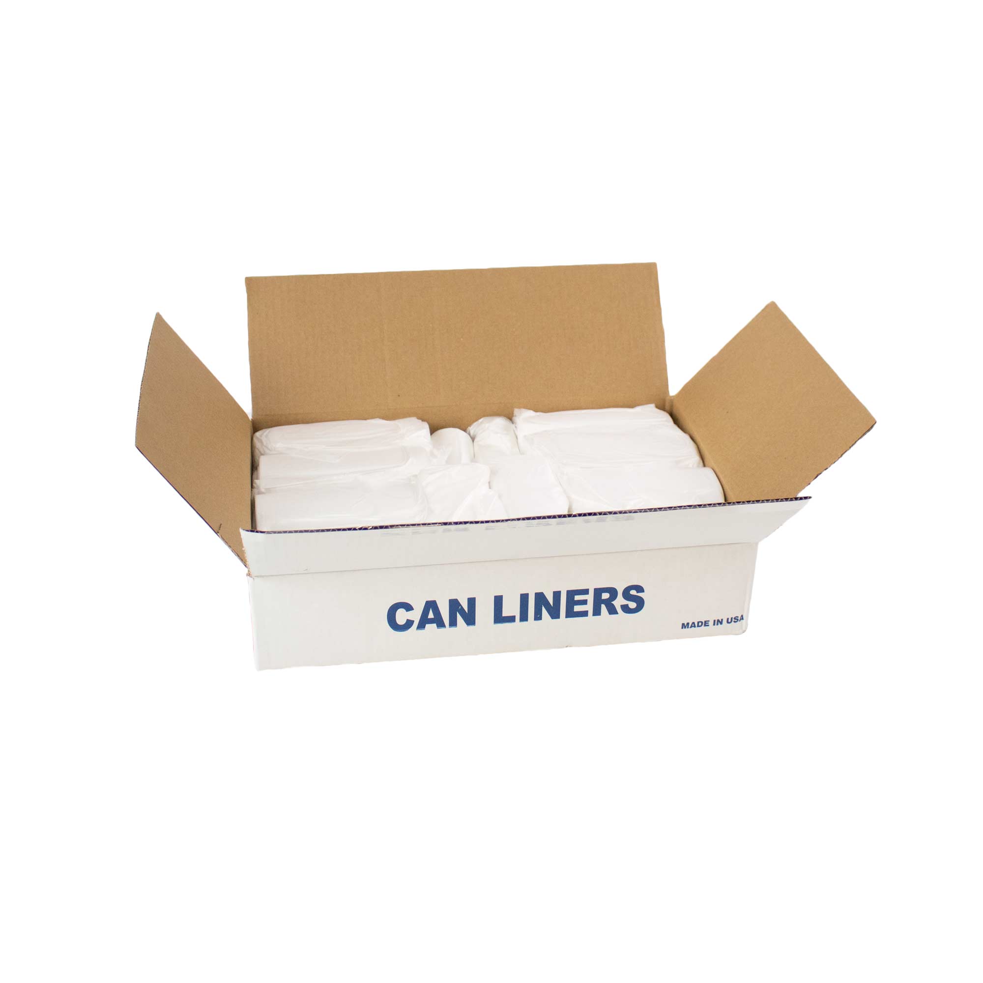 HDPE Liners-12-16 Gallon Natural Trash Bags 24x33 8 Micron (H243308N)