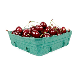 2 Quart (64 oz.) Green Molded Pulp Berry/Produce Basket - Case of 200