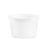 A 16 oz. BPA-free food-grade container (T41016CP), with a smooth white round design, is shown against a white background. Case of 500.