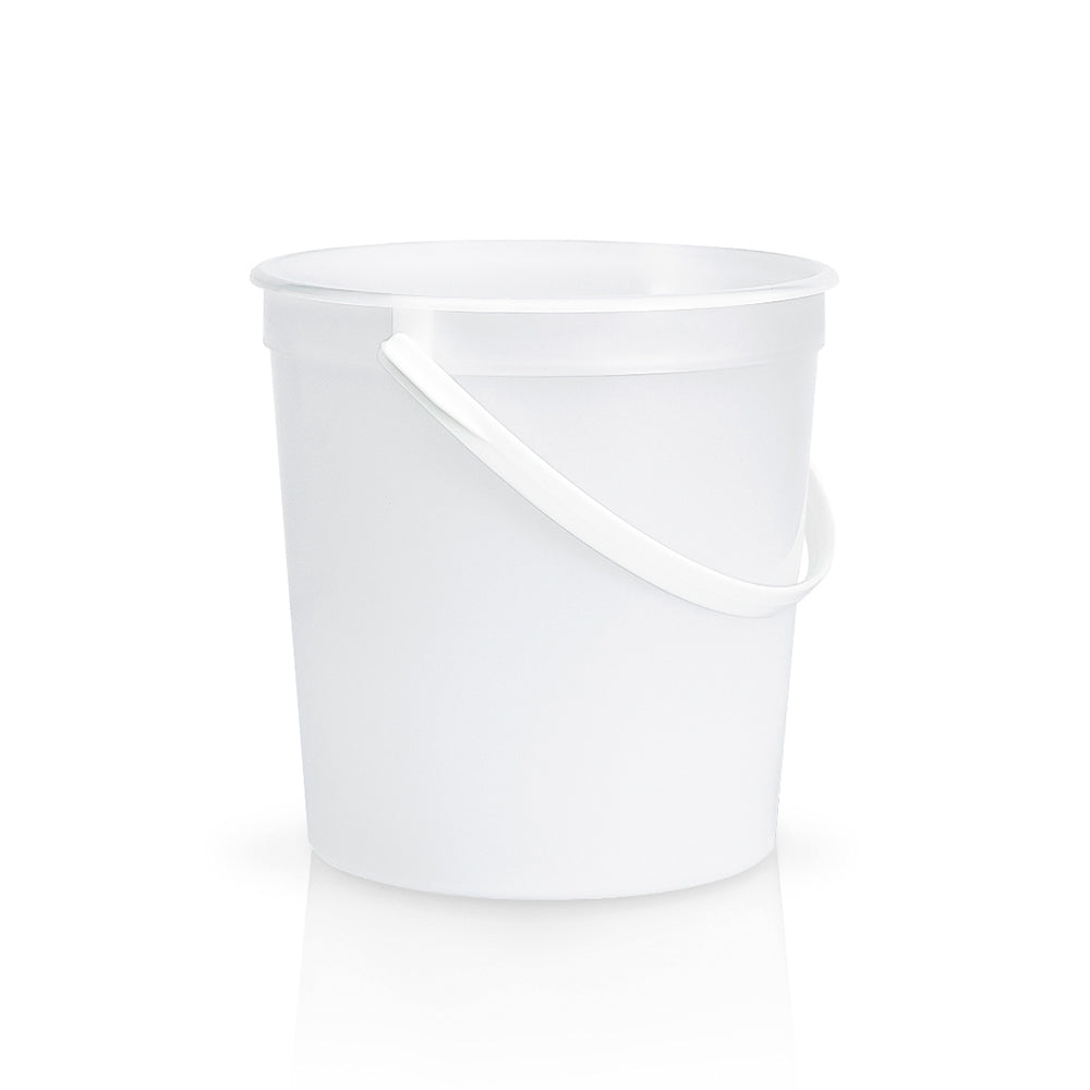 A 2/3 Gallon (85 oz.) BPA-Free Food-Grade Bucket (T60785CPB), shown empty and upright with a white handle against a white background. Sold as a case of 200.