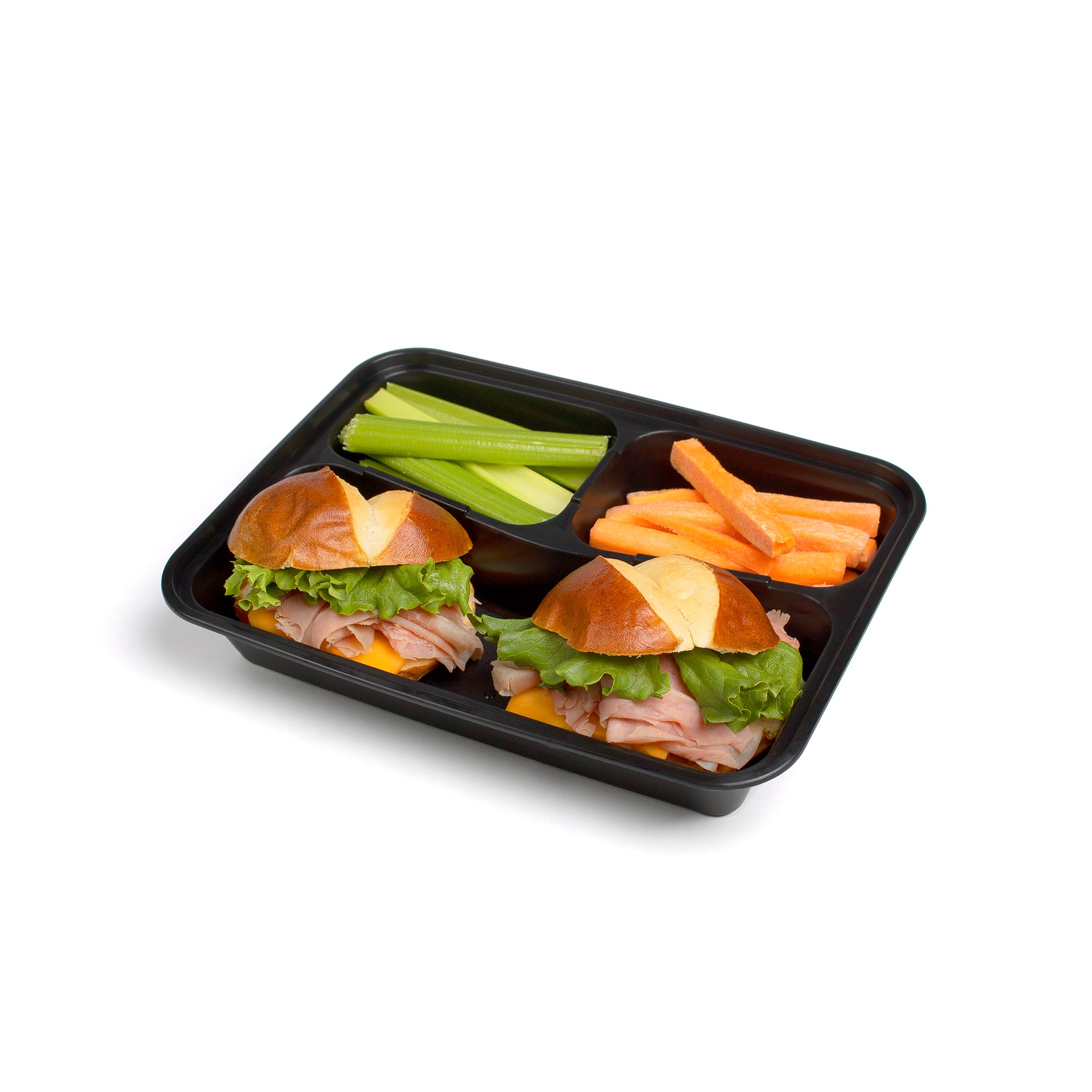 33 oz Rectangular 3-Compartment Take-out Container