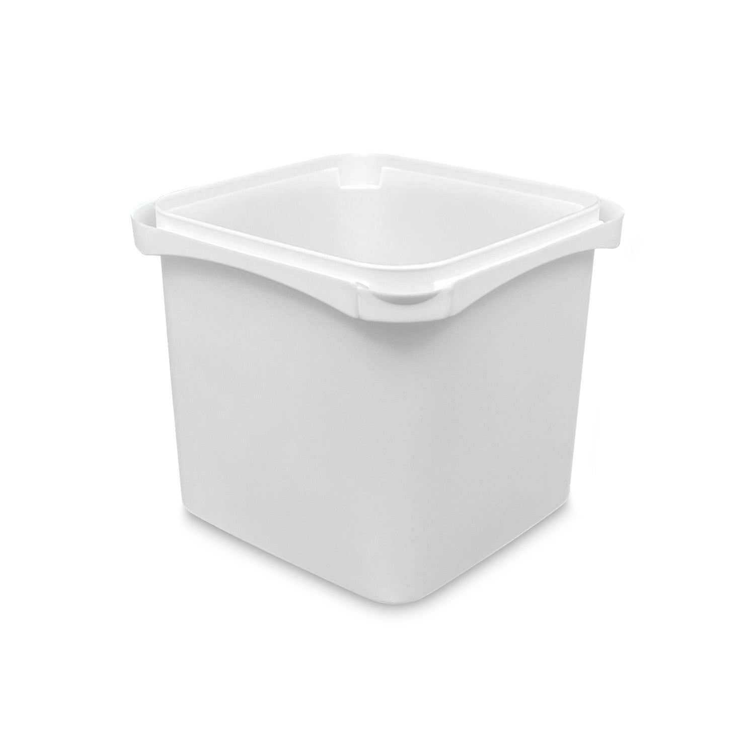 A clear, square, food-grade 48 oz. SelecTE tamper-evident container (T5X548IMLCP), shown on a white background; case includes 324 containers.