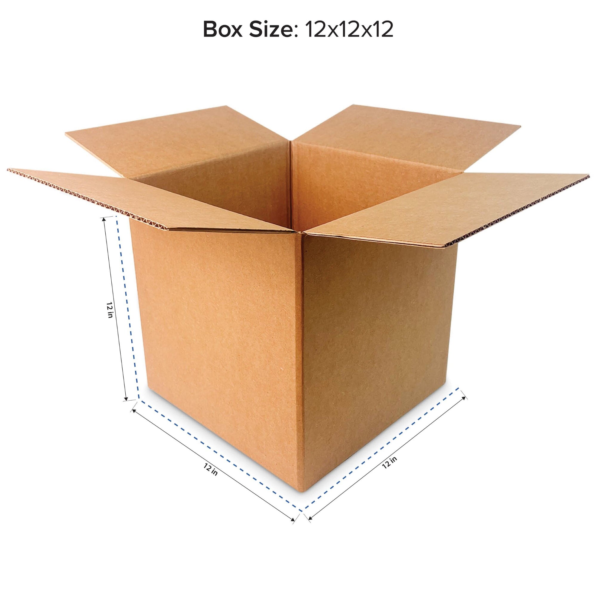 12x12x12 Corrugated Boxes (32 ECT-C) - 25 Pack