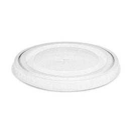 Clear Disposable Flat Lids with Straw Slot (DLT314SS) - Case of 1000