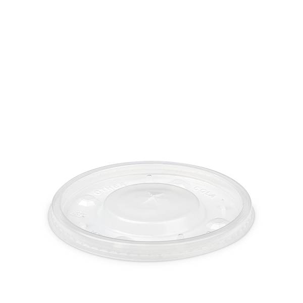 Clear Disposable Flat Lid - Straw Slot (DLT402SRCP)