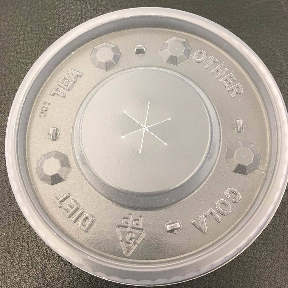 Clear Disposable Flat Lid - Straw Slot (DLT402SRCP)