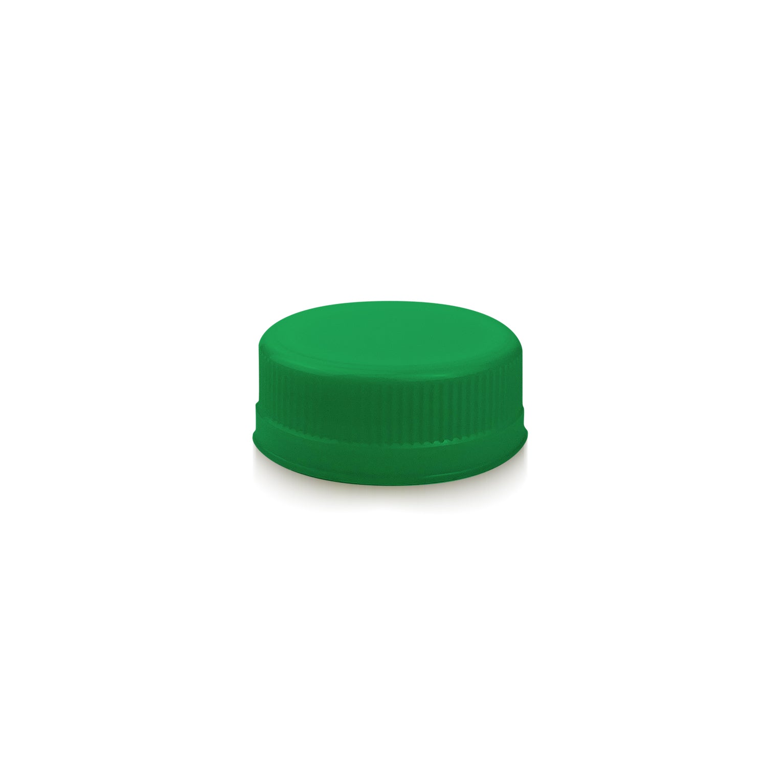 A 38mm HDPE tamper evident screw cap from a case of 100 is displayed against a plain white background.