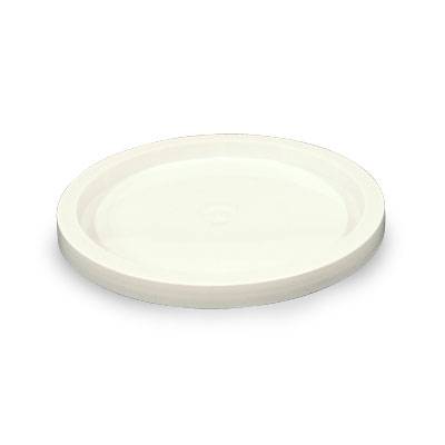A BPA-Free Food-Grade Recessed Lid (L409RCP) is shown on a white background; case contains 2000 lids.