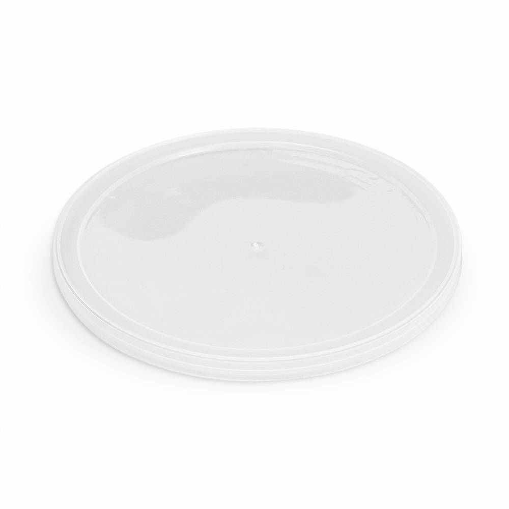A BPA-Free Food-Grade Round Lid (L607) is displayed against a white background. Sold in cases of 200.