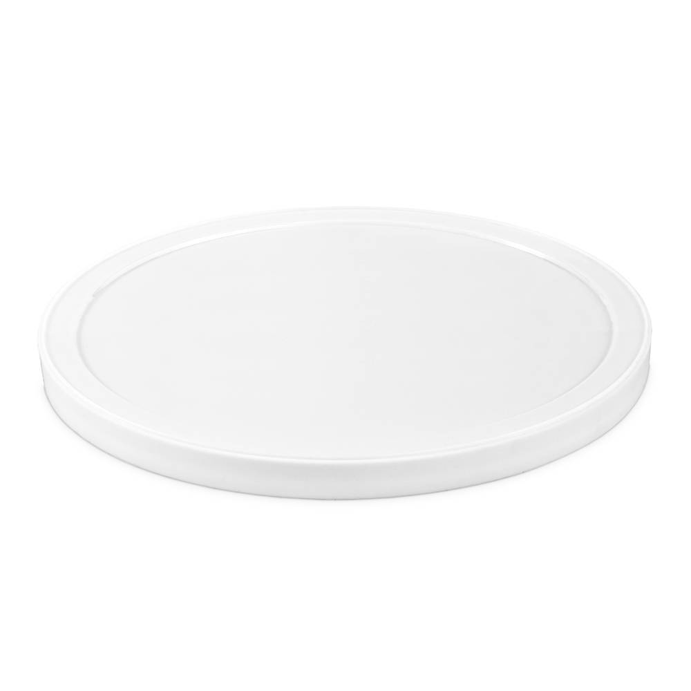 A set of 165 BPA-Free Food-Grade Round Lids (L811) made of white plastic, each with a smooth surface and slightly raised edge, shown against a white background.