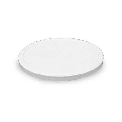 A set of BPA-Free Food-Grade Freezer-Safe Lids (L602), designed with a smooth, round surface and slightly raised rim, comes in a case of 520-600 lids and is shown against a white background.