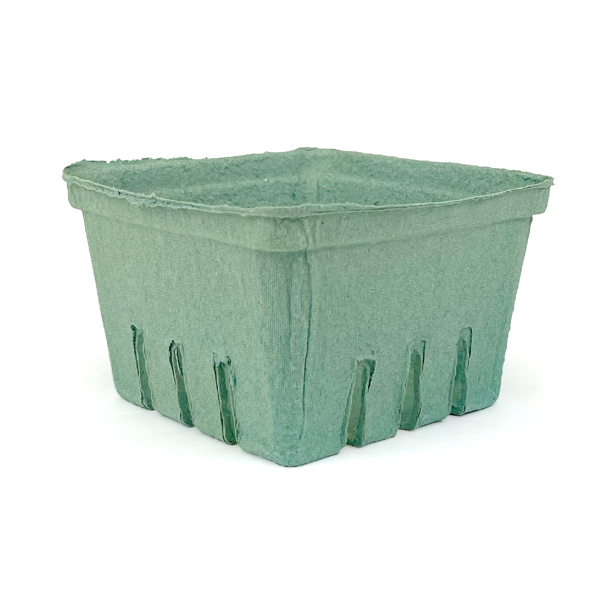 EcoChoice 1 Qt. Green Molded Pulp Berry / Produce Basket - Case of 250