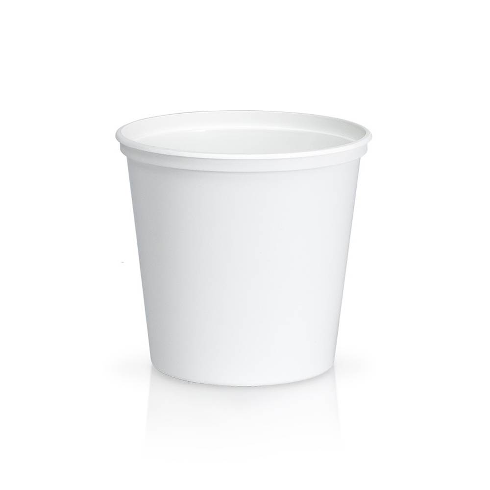A 24 oz. BPA-Free food-grade container (T41024CP) is displayed against a white background; available in a case of 500.