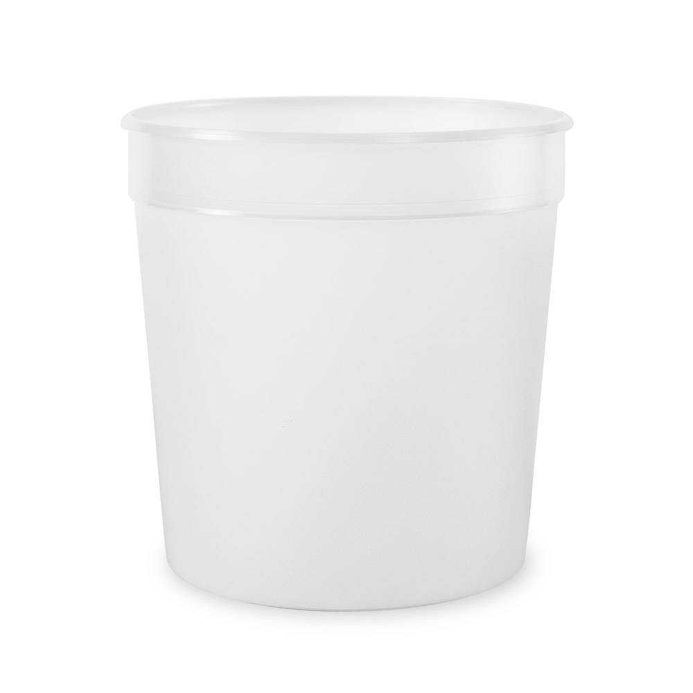 A 1/4 Gallon (32 oz.) BPA-Free Food-Grade Container (T41032) with a flat wide rim and smooth white plastic surface, shown against a white background. Sold as a case of 250.