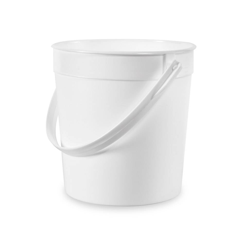 A 1/4 Gallon (32 oz.) BPA-Free Food-Grade Bucket (T41032B) with a white handle, pictured on a white background. Sold as a case of 250.