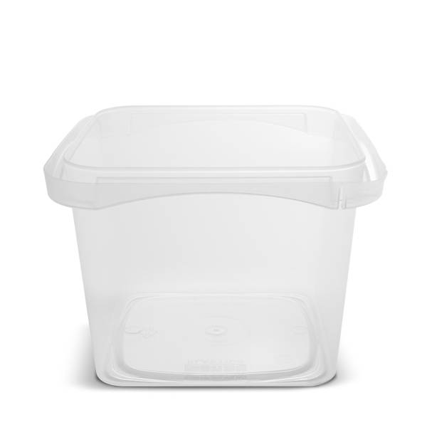 A 16 oz. BPA-free, food-grade SelecTE tamper-evident square plastic container (T4X416IMLCP), shown without a lid on a white background. Case of 720.