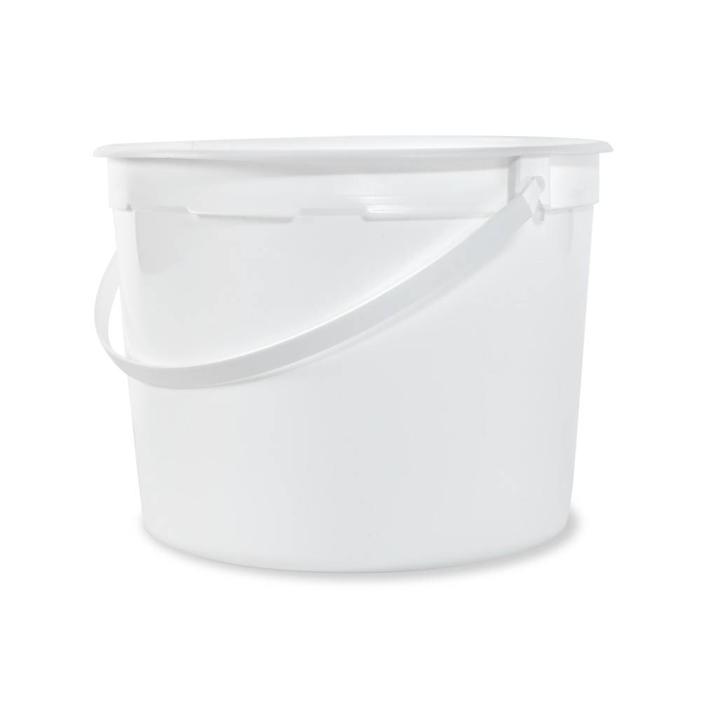A 1.25 Gallon BPA-Free Food-Grade Bucket (T808160B) with a white handle, shown against a white background; available in a case of 120.