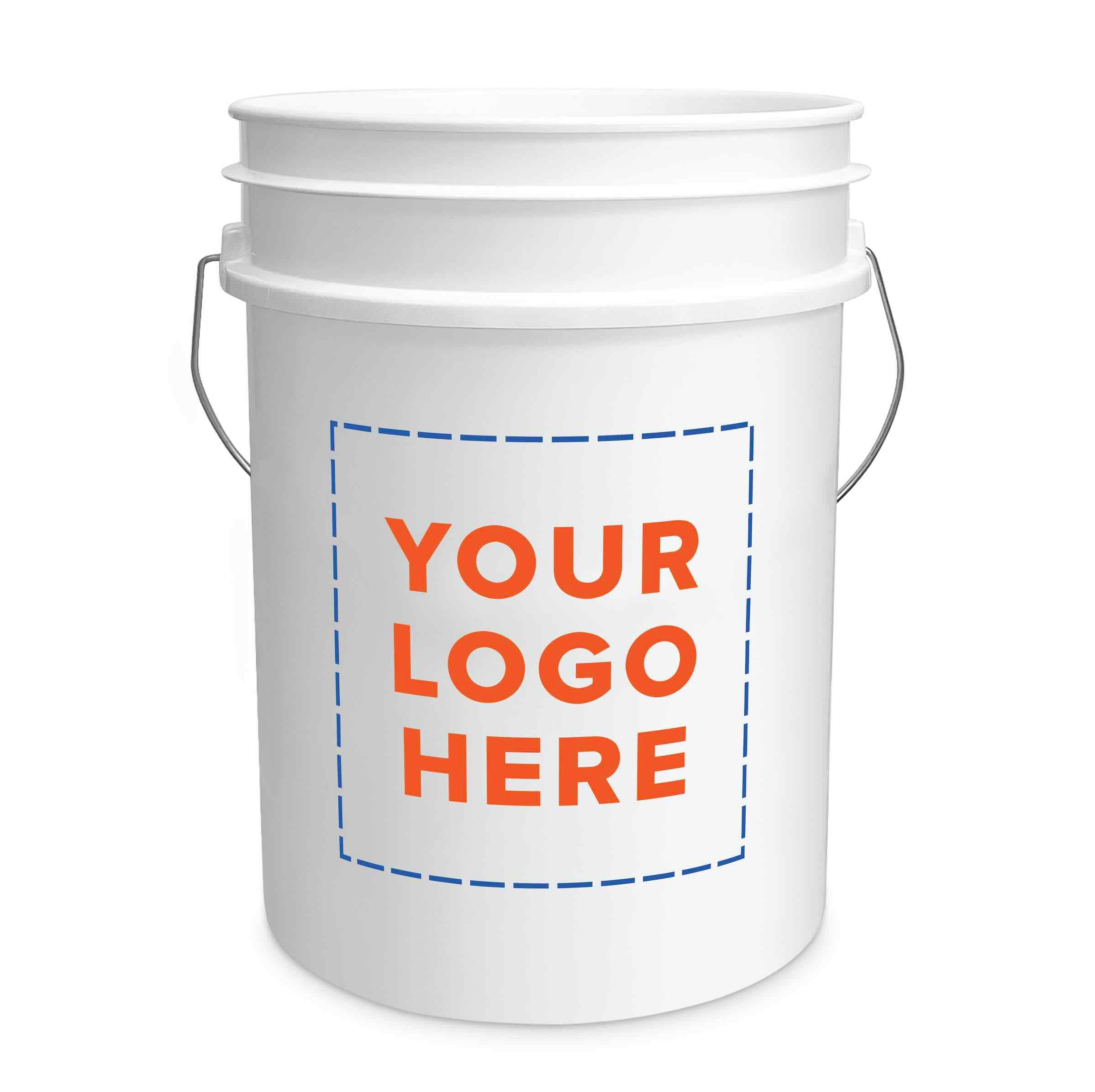 Custom printed 5 gallon bucket with your logo